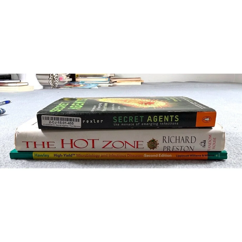 Infectious Disease Books Lot The Hot Zone High Yield Microbiology‎ Secret Agent